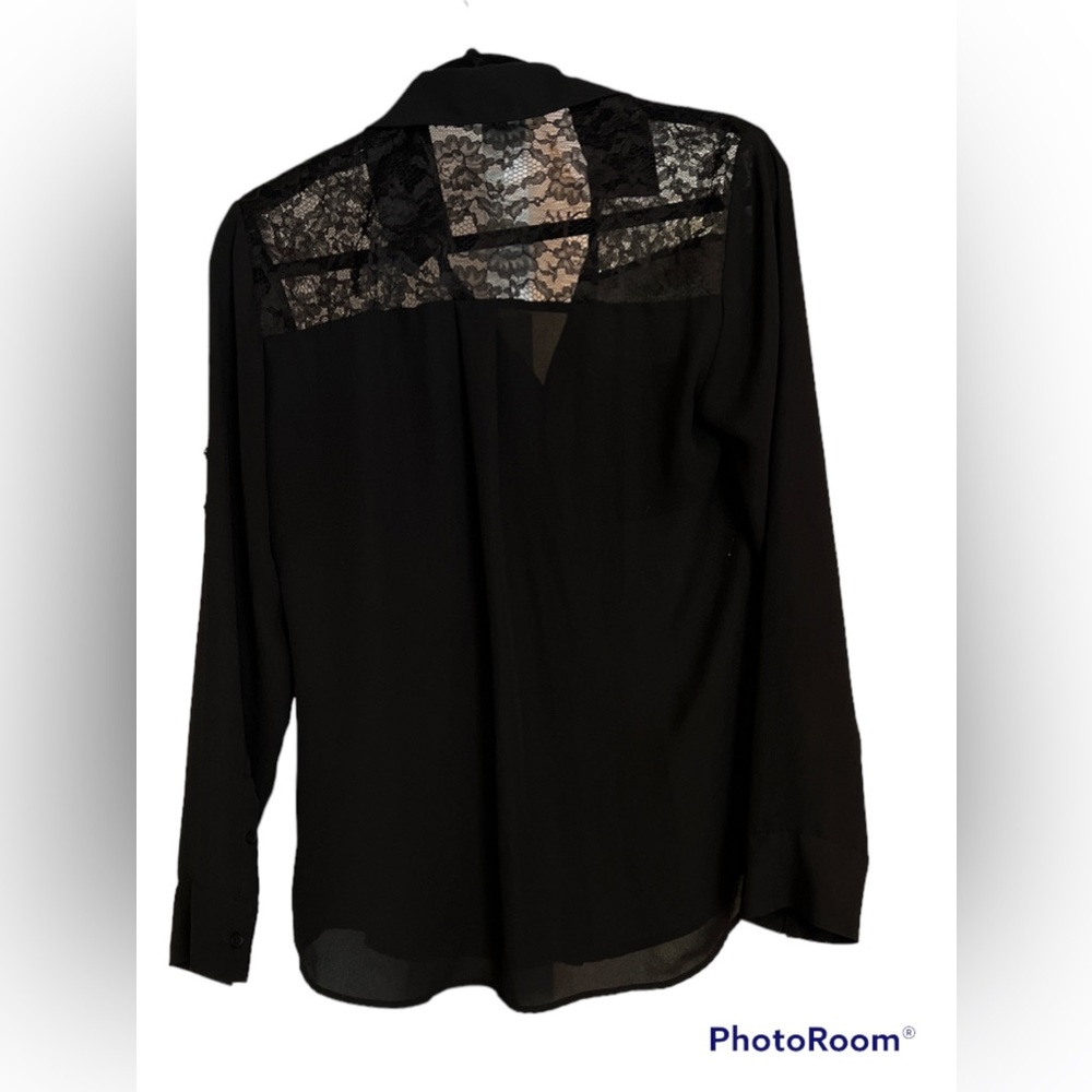 Express black blazer with lace back